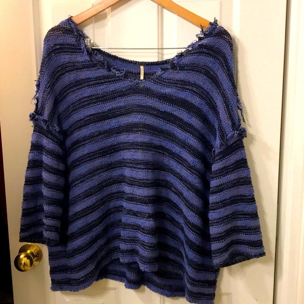 Free People purple and black sweater sz S!